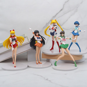 HY Juego de 5 Figuras de <span class=keywords><strong>Sailor</strong></span> <span class=keywords><strong>Moon</strong></span>, Figuras de Anime Japonés, Figuras de Acción de PVC de <span class=keywords><strong>Sailor</strong></span> <span class=keywords><strong>Moon</strong></span> para Colección, Juguetes Modelo - Product Image 3