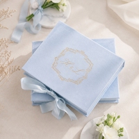 Boîtes d'invitations de mariage de luxe, boîte d'invitation magnétique en velours personnalisée avec logo personnalisé