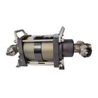 Pompe à piston pneumatique à très haute pression, pompe à liquide à commande pneumatique, pompe hydraulique à double effet pour le remplissage d'huile et de gaz réfrigérant