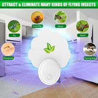 Saijzek Nuevo Paquete de 2 Trampas Eléctricas para Moscas de Interior, Mata Mosquitos, Trampa de Luz para Insectos, Moscas, Mosquitos, Polillas, No Tóxico, Ecológico