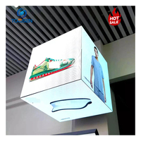 Écran LED profilé à grand angle de vision, intérieur et extérieur, pas de pixel fin P1.2 P1.5, contrôle Wifi, cube LED multi-facettes