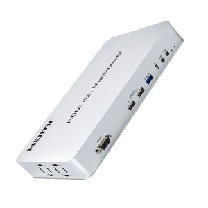 Multi-visionneur HDMI 6x1 1080P avec commutateur KVM, séparateur d'écran en alliage d'aluminium à six sorties, commutation transparente, contrôle IR RS232 - Product Image 5