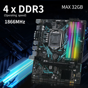 ชิปเซ็ต B85 LGA <span class=keywords><strong>1150</strong></span> 32GB คอมพิวเตอร์เมนบอร์ดเดสก์ท็อปแบบสองช่องสัญญาณ DDR3 LGA1150 เมนบอร์ดพีซี - Product Image 1