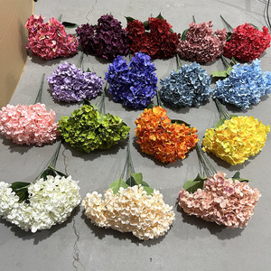 Yixuan 5-Head French Hydrangea <b>Artificial</b> <b>Flowers</b> Silk Realistic Wedding Decorative <b>Flowers</b> - Product Image 2