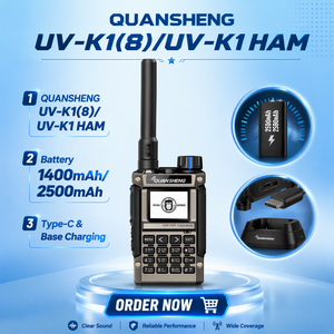 Radio Walkie Talkie QUANSHENG UV-K1(8) de 5W de Potencia, Ligero y Económico, con Función de Medidor de Frecuencia y Programación Tipo-C - Product Image 6