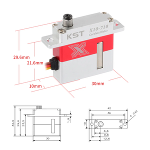 KST X10-710 V8.0 HV 7.5kg 0.10sec Coreless Mini Metal Mini with High Speed for RC Airplanes and Boats - Product Image 6