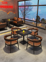 Ensemble de table et de chaises de salle à manger en fer vintage américain, mobilier de restaurant pour usage extérieur, hôtel, école, centre commercial