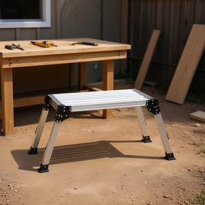 Échelle pliante en aluminium à 4 marches, hauteur 6 pieds, design banc portable, usage domestique - Product Image 2