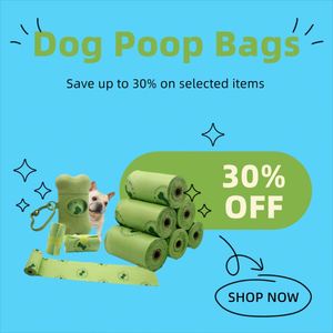 ถุงเก็บอุจจาระสุนัข RDY Custom Poop Bag 100 ชิ้น ย่อยสลายได้ เป็นมิตรกับสิ่งแวดล้อม หนาพิเศษ ป้องกันการรั่วซึม สำหรับเดินเล่นนอกบ้าน ท่องเที่ยว สวนสาธารณะ - Product Image 2