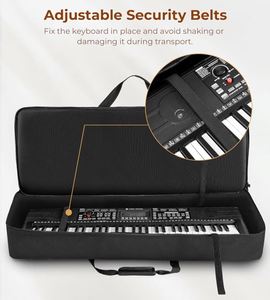 Estuche Acolchado Portátil para Teclado de Instrumento Musical, Bolsa de Transporte para Teclado de Piano con Acolchado Grueso, Muestra Gratuita - Product Image 4
