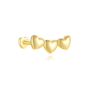 CANNER Fashion 925 Piercing Cœur Croix Boucle d'oreille Anneau de nez irrégulier - Product Image 1
