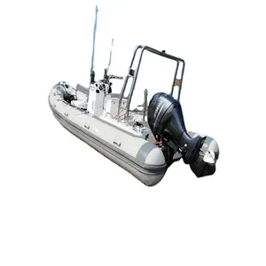 Joymax RIB580 2024 m 19,3 kaki, serat kaca kaku kecepatan tiup perahu kerja dengan 4 tak 60HP motor luar 5.8