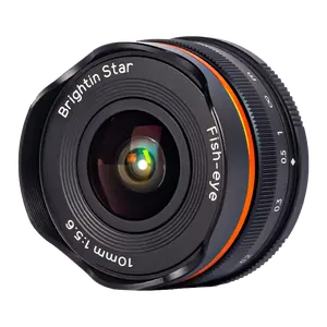 Brightin स्टार 10mm F5.6 Fisheye चौड़े कोण APS-C Mirrorless कैमरा लेंस के लिए सोनी ZV-E10 A6400 कैनन EF-M Nikon Z fujifilm 10 5.6