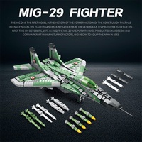 Reobrix 33024 MIG-29, Modelo de Avión de Combate, Juego de Bloques de Construcción Militares, MOC, Bloques de Partículas Pequeñas, Juguetes para Niños, Regalo de Cumpleaños