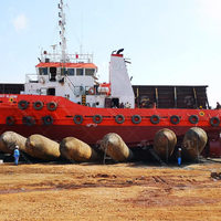 Airbag gonflable marin en caoutchouc ISO 14409 D1,5m L9m haute résistance pour le lancement de navires lourds et le déplacement et le sauvetage de navires
