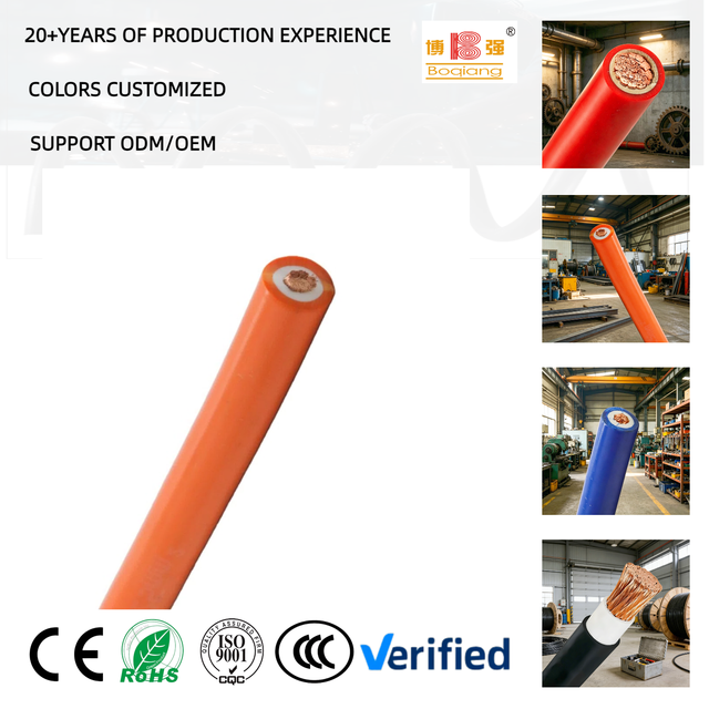 Super Flexible Blue Orange Black Rubber Insulated Low Voltage Welding Cable Copper Conductor 10mm-95mm