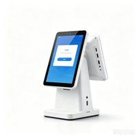 Tableta Android de Escritorio OEM con Pantalla Táctil en Forma de L de 10.1 Pulgadas, Evaluador de Comentarios de Clientes, Pedidos en Restaurantes, RJ45 Opcional, POE, NFC