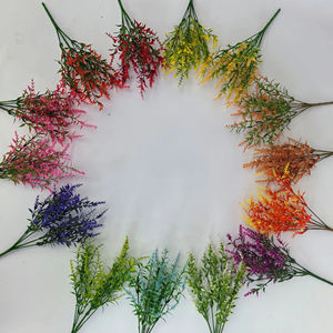 Fleurs artificielles de 34 cm, diverses couleurs, plantes, bouquets de lavande en plastique à 7 branches pour la décoration de mariage, d'hôtel et de la maison - Product Image 6