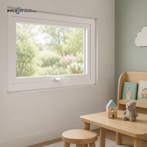 Fenêtre à auvent avec <span class=keywords><strong>moustiquaire</strong></span> en alliage d'aluminium, double vitrage insonorisé, battante, pour projet d'appartement - Product Image 1