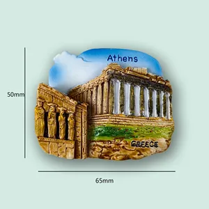 Aimant <span class=keywords><strong>de</strong></span> réfrigérateur en résine écologique <span class=keywords><strong>de</strong></span> haute qualité, design unique en relief représentant un monument, pour la décoration et les cadeaux, autocollant magnétique souvenir - Product Image 6