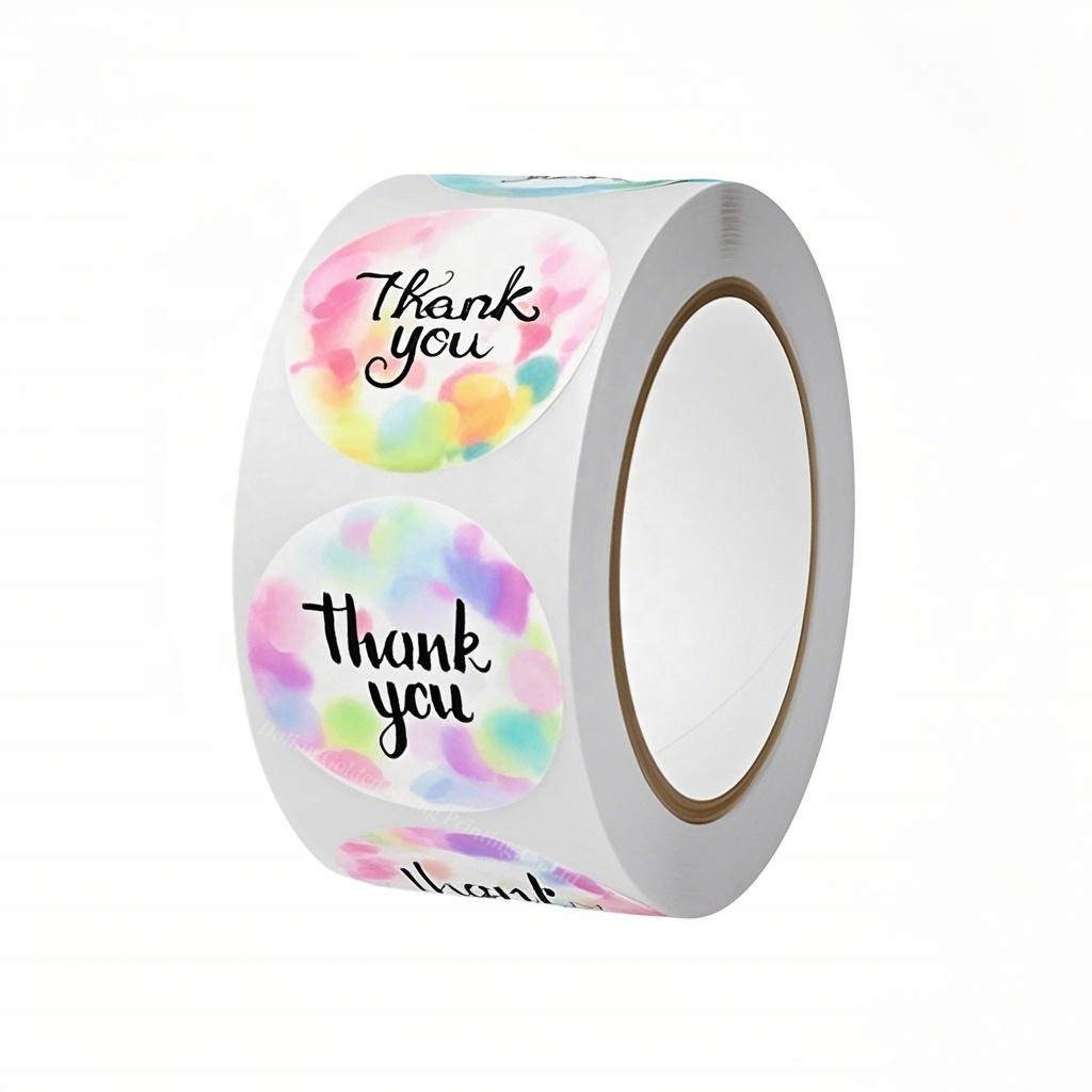 Customize Round Label Stickers Roll Label CMYK Printing Custom Design Service Supplier Round Sticker for Food Packaging