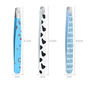 Pinzas para Cejas con Color y Empaque Personalizados, con Puntas Personalizadas, Hechas con Acero Inoxidable de Alta Calidad, GZ RTS, Pedido Mixto al por Mayor - Product Image 3