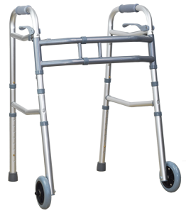 Déambulateur médical pliable facilement, réglable en hauteur, avec poignée antidérapante, pour patients post-opératoires - Product Image 5