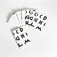 Tarjetas de Memoria Educativas Personalizadas con el Alfabeto ABC Impreso en Papel para Niños, Aprendizaje Temprano, Letras Negras en Papel Educativo