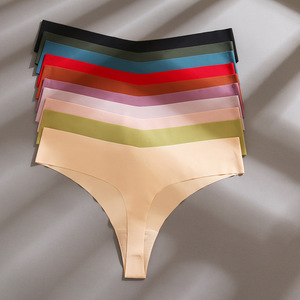 Tanga Mujer Cintura baja Sexy Traceless One Piece of Naked Ropa interior de secado rápido <span class=keywords><strong>Mujeres</strong></span> T Pantalones Ropa interior - Product Image 4