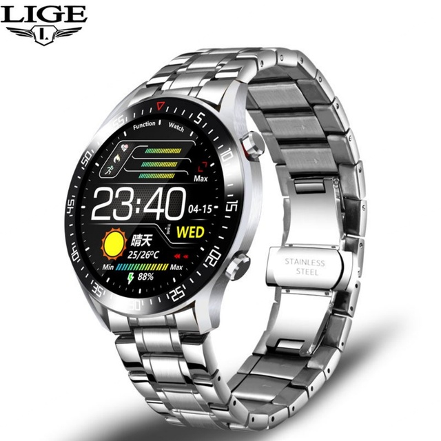 For Sport Smart Watch 2022 New Functional Clock Heart Rate Fitness Alarm Waterproof Android IP68 Full Circle Touch Screen