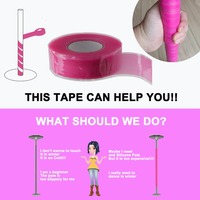 5 pièces par lot, rubans en silicone, rubans adhésifs en caoutchouc de silicone, pour la pole dance, poignée de poteau