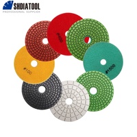 Disque de polissage diamanté flexible à liant résineux de qualité A, 4 pouces/100 mm, pour le ponçage humide de la pierre, du granit, du marbre et du quartz