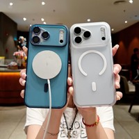 Coque de téléphone magnétique translucide mate simple pour iPhone 18 17 16 E 15 14 Plus 13 12 Pro Max, finition mate