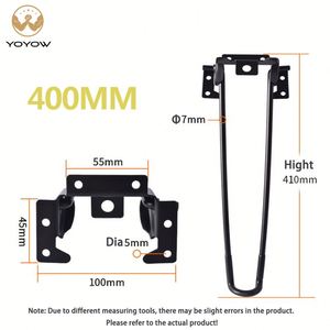 Có thể điều chỉnh hiện đại kim loại gấp kẹp tóc Chân bàn sắt hỗ trợ cho tủ nhỏ Bàn cà phê - Product Image 4