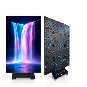 Écran d'affichage LED mobile autoportant à trois volets P1.86, affichage publicitaire pliable, signalétique intérieure, écran numérique couleur - Product Image 1