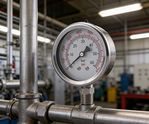 Manomètre à Glycérine en Acier Inoxydable ZX-1-2, 1/4"NPT, Antichoc, Double Échelle PSI Bar pour Usage Industriel - Product Image 5