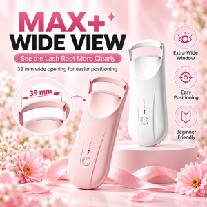 Rizador de Pestañas Calefactable, 2 Niveles de Calor, Recargable por USB, Herramienta Portátil para Peinar Pestañas, Dispositivo de Maquillaje Rosa - Product Image 3