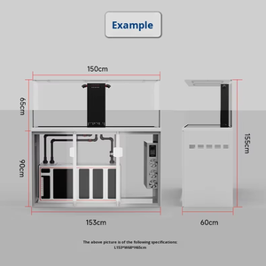 ถังเลี้ยงปลาแก้วสี่เหลี่ยมผืนผ้า300แกลลอนเป็นมิตรต่อสิ่งแวดล้อม - Product Image 4