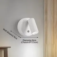Projecteurs Muraux Rotatifs Sans Fil Rechargeable Magnétique Sans Fil Télécommande Veilleuse Led Applique Murale pour Chevet