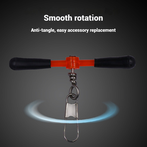 Connecteur Terminal Anti-Emmêlement Double Tête en T pour Flotteur de Pêche avec Émerillon et Agrafe, Modèle 7182A 7182B - Product Image 6