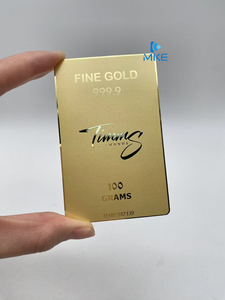 Matt Black 0.5MM ESPESSURA Cobre Negócios Ouro Textos Presente Aço Metal Cartões - Product Image 2