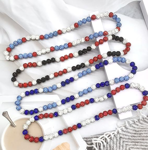 Venta de fábrica Unisex equipo de béisbol ajustable regalos collar de béisbol para atletas jugadores collar de béisbol con cuentas de diamantes de imitación - Product Image 1