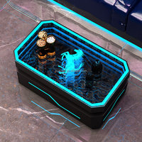 Table basse en verre lumineux LED moderne pour bars à domicile, discothèques, salons, supermarchés, gymnases, centres commerciaux, hôtels, entrées, fermes