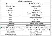 Support magnétique universel pour téléphone portable en silicone flexible anti-stress pour bureau et lit