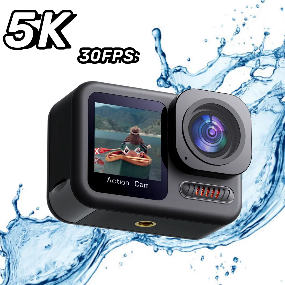 드롭 쉽 NEW 도착 5K 30FPS HD 스포츠 카메라 WiFi EIS 야외 스포츠 DV 듀얼 스크린 터치 바디 방수 프로 액션 카메라