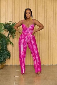 थोक टाई डाई आउटफिट महिलाओं के कपड़े की स्ट्रीटवियर के साथ सबसे ऊपर, टासल पैंट महिलाओं 2 टुकड़ा सेट - Product Image 4