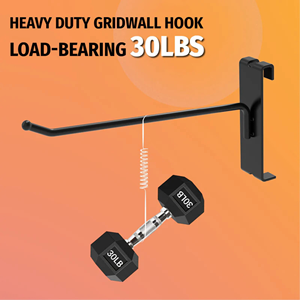 OEM 8" Heavy Duty Black Gridwall <b>Hooks</b>-Powder Coated & Vinyl Coated-Iron <b>Display</b> <b>Hook</b>-Easy Install-30LB Capacity-Vietnam Factory - Product Image 3