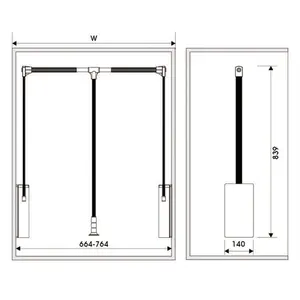 Système de levage de <span class=keywords><strong>penderie</strong></span> latéral escamotable CCH, <span class=keywords><strong>tringle</strong></span> de placard réglable pour <span class=keywords><strong>penderie</strong></span>, système de levage de vêtements escamotable - Product Image 6