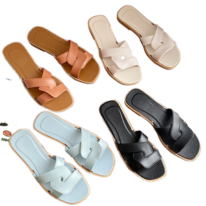 2025 New Trend Open Toe PVC Flat Sandals for Women Lightweight Cross Straps Slides for Slippers Summ - EU Size 41