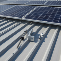 Système de montage solaire universel en acier coloré pour toiture, avec structure en aluminium, boulons de suspension et pieds en L, certifié TUV, résistant aux vents de 60 m/s